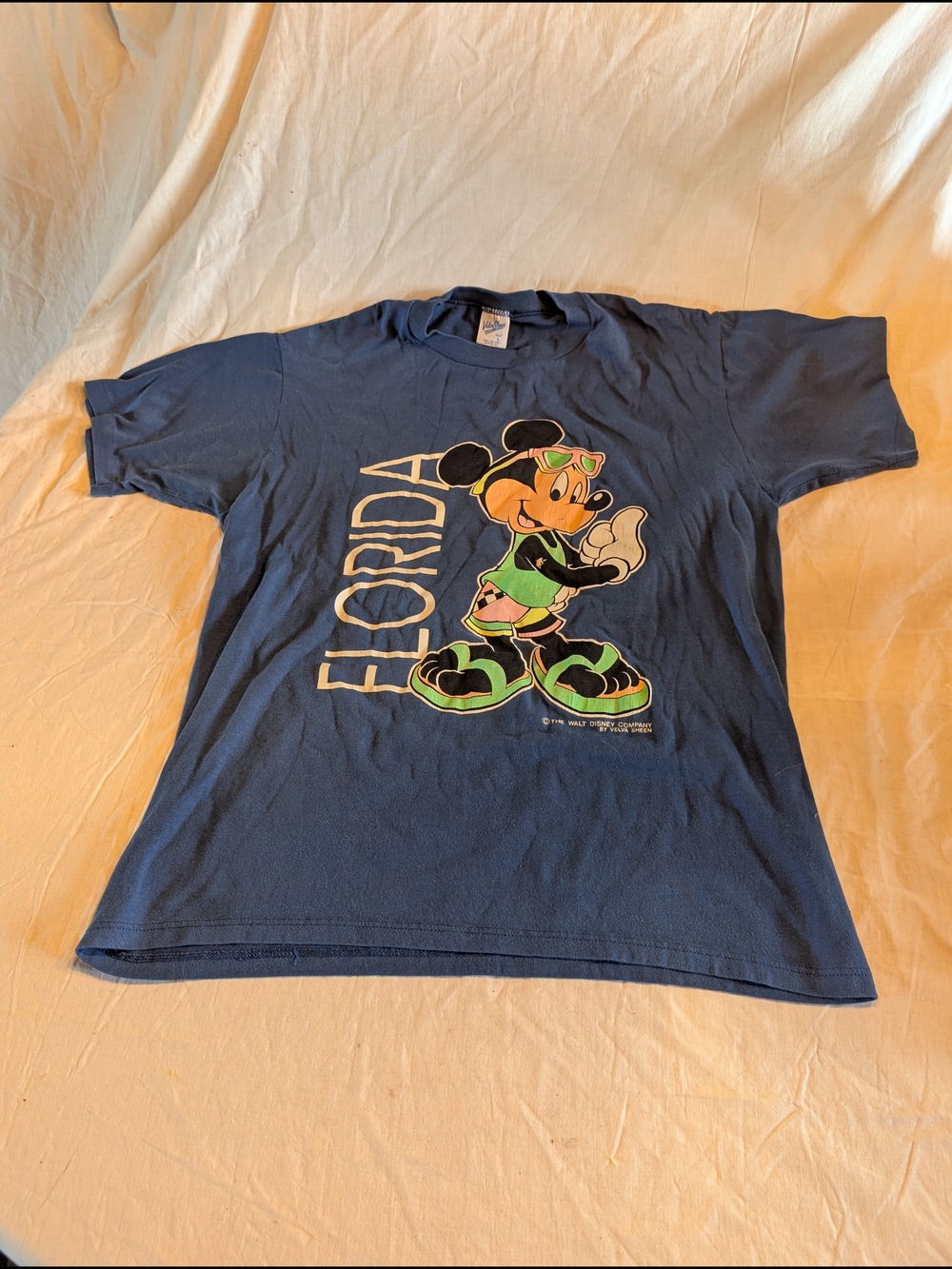 2/70$ Disney Navy Blue Florida Mickey Mouse Graphic Tee